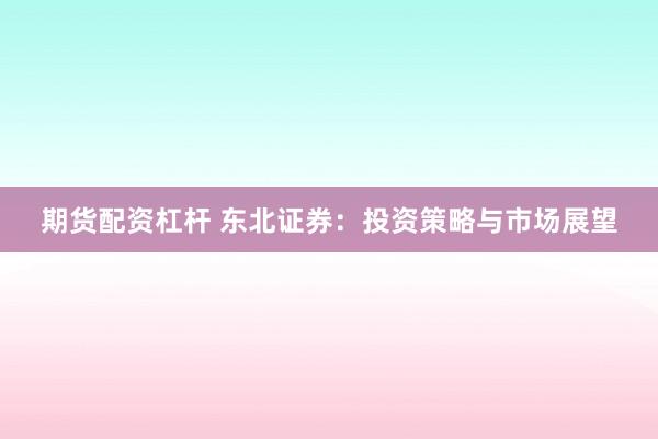 期货配资杠杆 东北证券：投资策略与市场展望