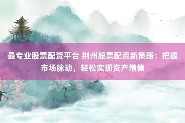 最专业股票配资平台 荆州股票配资新策略：把握市场脉动，轻松实现资产增值