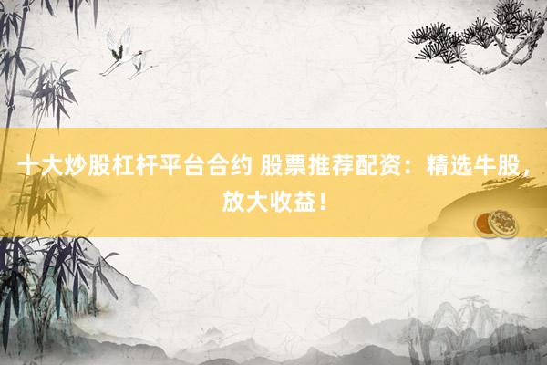 十大炒股杠杆平台合约 股票推荐配资：精选牛股，放大收益！