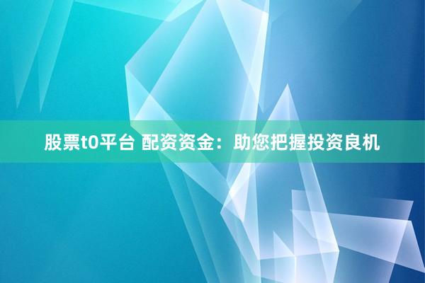 股票t0平台 配资资金：助您把握投资良机