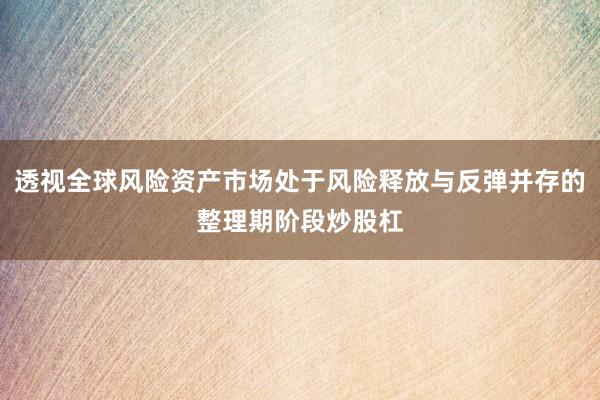 透视全球风险资产市场处于风险释放与反弹并存的整理期阶段炒股杠