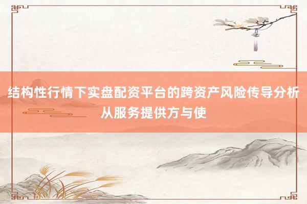 结构性行情下实盘配资平台的跨资产风险传导分析从服务提供方与使